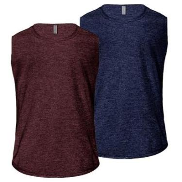 Imagem de Kit 2 Camisetas Regata Machão Dry Plus Size Academia Masculina Fitness-Masculino