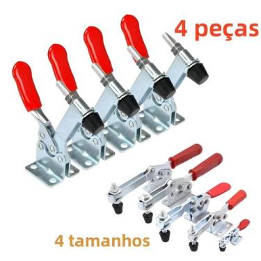 Imagem de Grampo De Alavanca Vermelho Reforçado Com Liberação Rápida Horizontal 