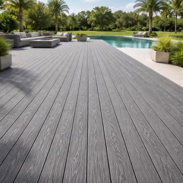 Imagem de Régua Deck Área Externa em WPC Cinza 290cm x 15cm PEX