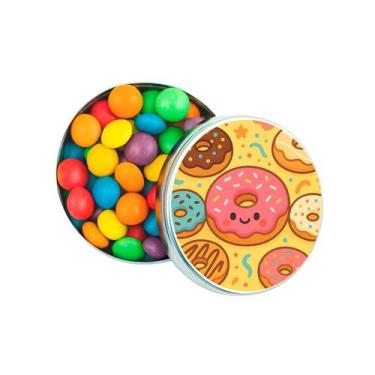 Imagem de Kit 30 Latinhas Lembrancinhas Donuts Cor: Prateado - Gil Festa Kids De