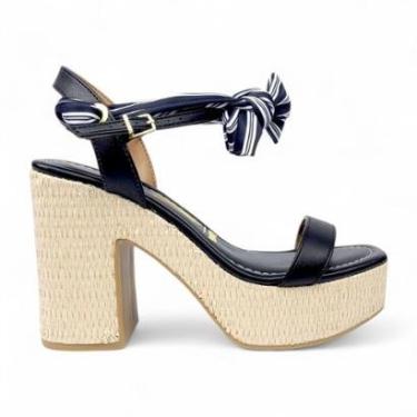 Imagem de Sandália Vizzano Salto Bloco Com Plataforma e Amarração-Feminino