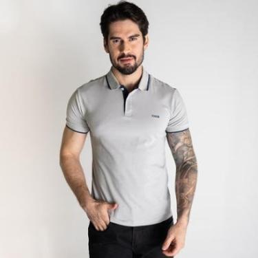 Imagem de Camisa Polo Forum Friso Cinza-Masculino