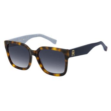 Imagem de Óculos Solar Tommy Hilfiger Th2342/s 05l 56 Brilho Havana Lente Azul Degradê-Feminino