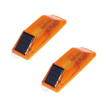 Imagem de Lâmpada De Advertência Solar LED Estroboscópica 2 Peças Para Segurança