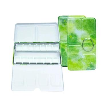 Imagem de 14 Peças De Paletas De Metal Vazias Para Aquarela, Tipo Meia Panela, P