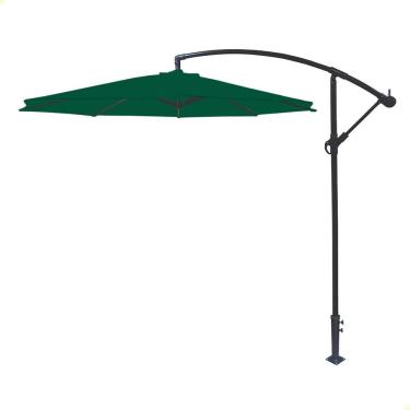 Imagem de Ombrelone Lateral Tramontina em aço e Poliéster Verde sem Base 2,7m 14999009