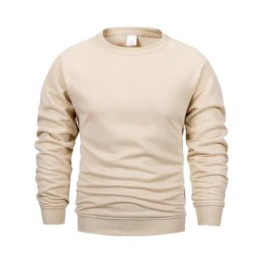 Imagem de Moletom Masculino De Fleece Com Gola Redonda, Quente, Casual, Solto, M