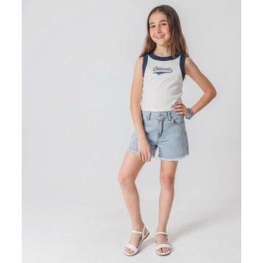 Imagem de Short Juvenil Jeans Strass Tam 10 a 16 Azul-55089 - Ecxo Jeans, 16, Je