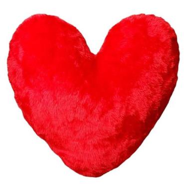 Imagem de Almofada Coração Pelúcia Vermelha - Díspar Design