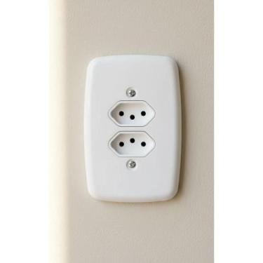 Imagem de 2x Tomada Dupla 20A Padrão 4x2 Com Placa Branca - Congratulations Stor