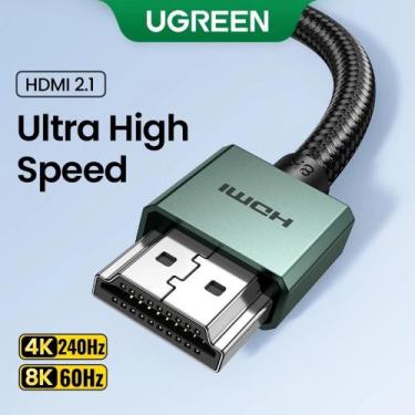 Imagem de Cabo HDMI 2.1 UGREEN (3M,) 8K 60Hz 4K 120Hz 1080P 240Hz. 48Gbps alumín