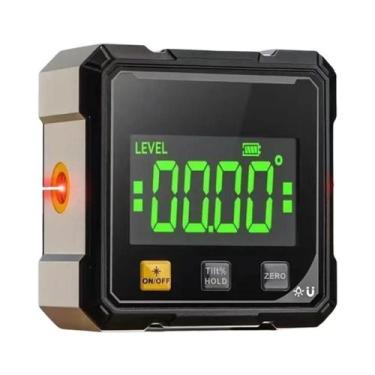 Imagem de Medidor De Ângulo Digital Magnético De 2 Lados Com Laser, Transferidor