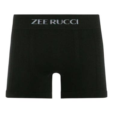 Imagem de Cueca Boxer Jacquard Sem Costura Preta Zee Rucci, P