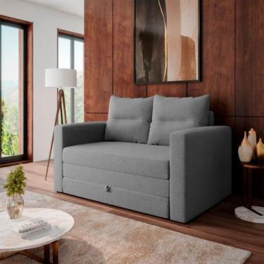 Imagem de Sofá Cama 2 Lugares casal 1,50 mts Bouclê Luma Matrix, Linho Cinza
