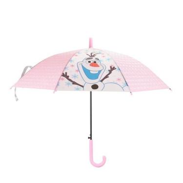 Imagem de Guarda chuva infantil rosa frozen 66x80cm - disney