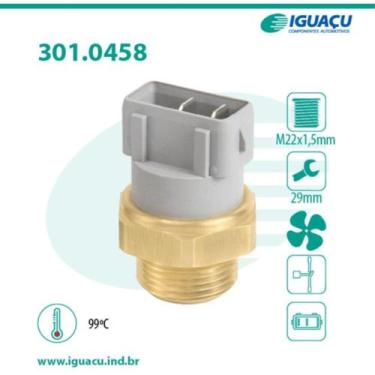 Imagem de Termo interruptor do radiador Volkswagen Logus 1992 a 1997 - IGUAÇU