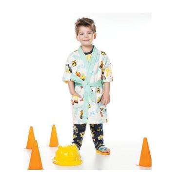 Imagem de Roupão Felpudo Infantil Quimono Truck  Lepper, PP
