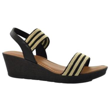 Imagem de Sandalia  usaflex plataforma elastico preto, 38