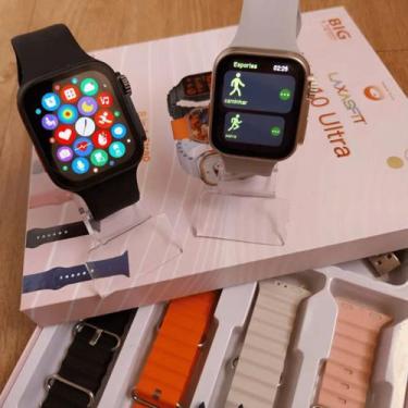 Imagem de Smartwatch Mini 10 Ultra Preto + Kit Completo 8 Pulseiras 4 Ocean e 4 