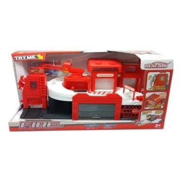 Imagem de Estação De Bombeiro Com Pista E Carrinhos Infantil Luz E Som - DTOYS