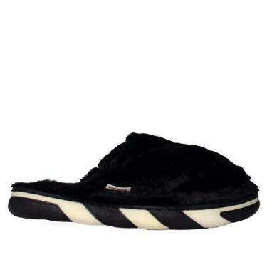 Imagem de Pantufa Feminina Yndiara Peluciada Preto, Preto, 36