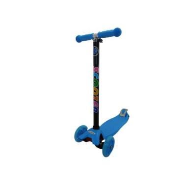 Imagem de Patinete 4 Rodas Infantil Reforçado Series Com Leds - Move Ways, Azul