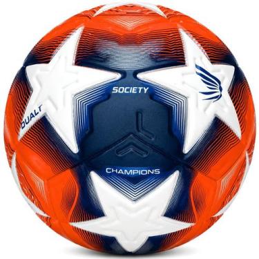Imagem de Bola Futebol Society Dualt Champions Oficial, Laranja, Azul