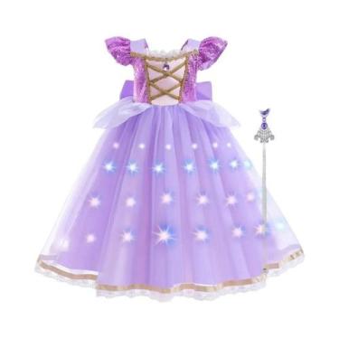Imagem de Vestido De Princesa Roxo Para Meninas Fantasia De Cosplay Da Disney Ra