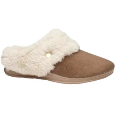 Imagem de Pantufa Feminina Pegada 266006-02 Atoalhado, Areia, Marrom, 38