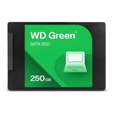 Imagem de Ssd Wd Green 250gb Sata 3 2.5 7mm Interno Leitura 545mb/s Verde, Verde