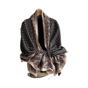 Imagem de Lenço De Seda Elegante Com Estampa Para Mulheres, Moda De Primavera, X