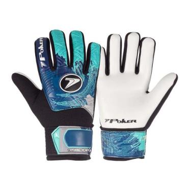 Imagem de Luva de goleiro infantil campo poker training infinity jr, Azul, 6