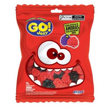 Imagem de Balas de Gelatina Go Jelly Amoras Sabor Amora 70g