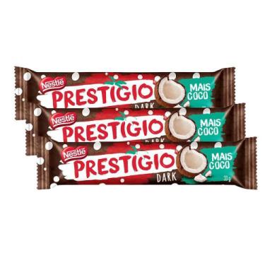 Imagem de Kit 3 Chocolate Nestlé Prestígio Dark 33g