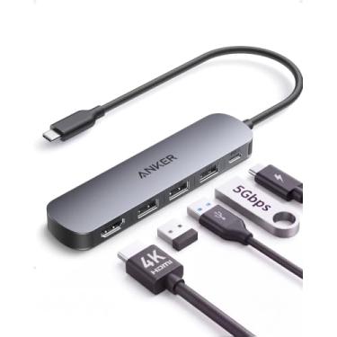 Imagem de Anker Hub USB-C 5 em 1, HDMI 4K@30Hz, 2* USB, 5Gbps USB 3.0 e USB-C PD 100W