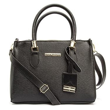 Imagem de Bolsa Feminina Lorena Média, Alça de Mão e Transversal (Preto)