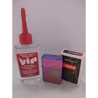Imagem de Kit Isqueiro Metal Retro Neon Classic Car + Fluido