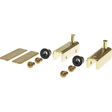 Imagem de The Hillman Group 57066 Dobradiça de porta de vidro para montagem regular, latão, pacote com 2