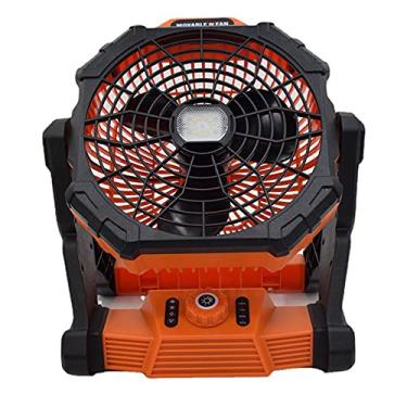 Imagem de CYzpf Ventilador de acampamento com luzes de LED exterior USB & Solar recarregável Tent Cooler Ventiladores de teto Luz portátil Equipamento externo para interrupções de emergência em turismo doméstico e escritório,