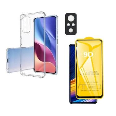 Imagem de Kit Capinha, Película de Vidro 3D e Lente da Câmera Para Poco M3 Pro (6.5 Pol) - Jodda