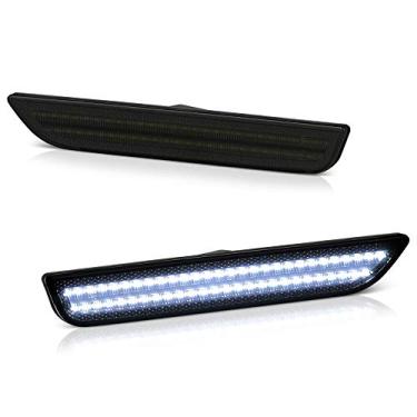 Imagem de VIPMOTOZ Lâmpada de LED branco para fumaça traseira lateral marcador de luz de estacionamento para Ford Mustang S197, lado do motorista e do passageiro 2010-2014