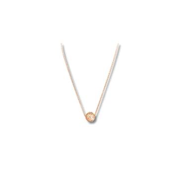 Imagem de Colar 45cm Elo Banhado a Ouro Rosé Pingente Bola