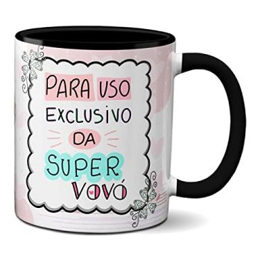 Imagem de Caneca Para Uso Exclusivo Da Super Vovó Presente Fofo (Preta)