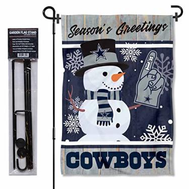 Imagem de WinCraft Bandeira de jardim e mastro de bandeira do Dallas Cowboys