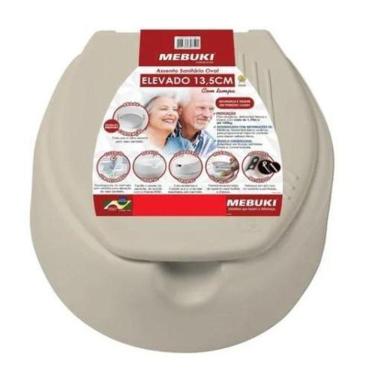 Imagem de Assento Elevado 13,5 Cm Com Tampa Areia