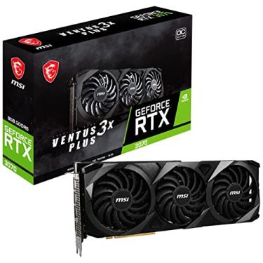 Imagem de MSI Gaming GeForce RTX 3070 LHR 8GB GDRR6 256-Bit HDMI/DP Nvlink Triple Torx Fan 3 Ampere Architecture OC Placa Gráfica (RTX 3070 Ventus 3X Plus 8G OC LHR)