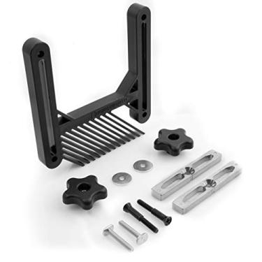 Imagem de Placa única de luxo com barra de bloqueio de esquadria de alumínio e parafuso em T para montagem de trilho ou esquadria, ideal para serras de mesa, mesas de roteador e serras de fita