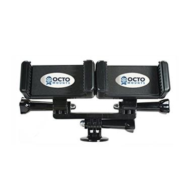 Imagem de OCTO Mounts – Adaptador de suporte de tripé de dois dispositivos para vídeo ao vivo e fotografia com vários dispositivos. Compatível com smartphones e câmeras de ação: iPhone, Samsung Galaxy, GoPro, Android, Google etc.