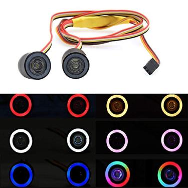 Imagem de GLOBACT Kit de luz LED OGRC RC Faróis Angel Eyes com 12 modos para Traxxas TRX-4 Axial SCX10 RC4WD 1/10 RC Rock Crawler Acessórios de carro