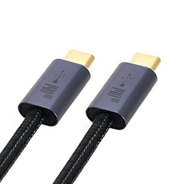 Imagem de Cablecc Cabo de dados 140W/100W USB-C macho para macho versão USB 2.0 suporta E-Marker para laptop e telefone 2M